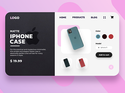 Product Page Concept for Iphone cases adobexd design front end development landingpage ui ux web design webdesign webdesigns website website concept