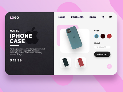 Product Page Concept for Iphone cases