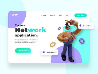 Networking platform concept.