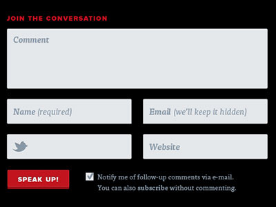 WIP - Blog comment-form fftisa form proxima nova