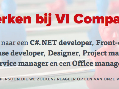 Werken bij VI Company detail homepage proxima nova tisa