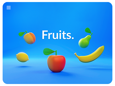 Fruits 3d 3d art design illustration web