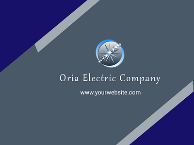 oria company business card front adobe photoshop graphic design