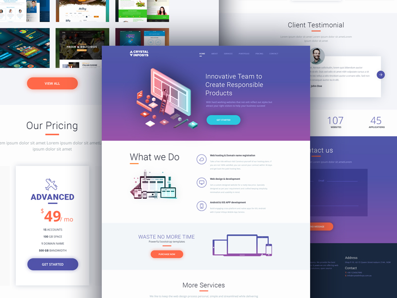 Website Company Landing Page By Nasib On Dribbble