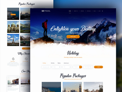 Travel website UI Design blog explore splashpage travel travel agency ui web webdesign webpage website