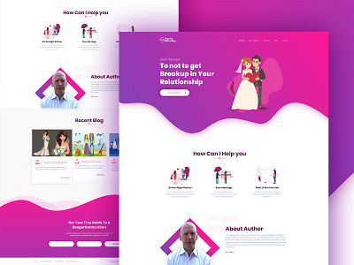 Home page design of Relationship Counselling website clean ui couple website dating website improving relationship pink layout pink website relationship relationship website valentine day webdesign