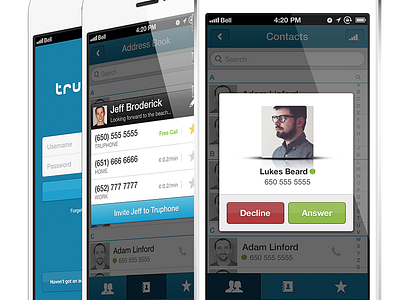 Truphone 5.2 Release for iOS avatars design dialer ios iphone product design truphone