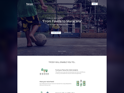 Tifosy Landing Page