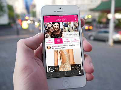 Profile Screen app clean fashion interface mobile pink profile style ui