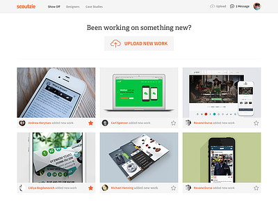 Scoutzie Redesign design feed minimal web web design website