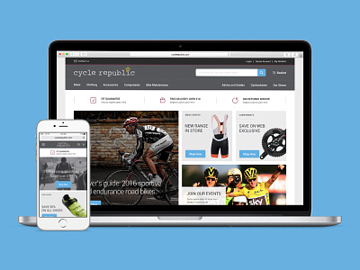 Cycle Republic cycling design responsive visual web