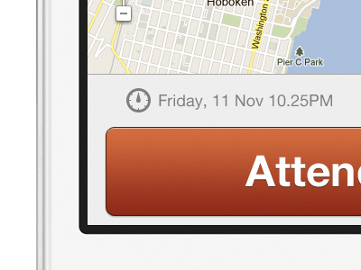 Date + Location app button design graphic ios ios5 iphone location map orange retina social ui