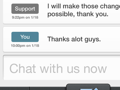 Chat with us now app chat clean design graphic ios ios5 iphone retina support teal text field ui white