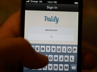 Sign In basecamp ios iphone log in login paisly sign in splash