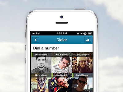 Dialer Screen avatars design dialer ios iphone product design truphone