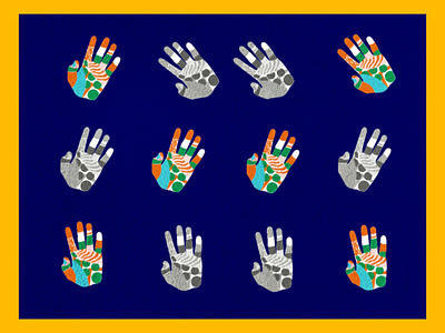 Tricolour Hands colour colour palette design flat art graphic graphic design hands icon illustration illustrator independence day india pattern symbols ui vector