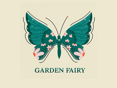 The Garden Butterfly branding colour colour palette design flat art illustration illustrator ui vector