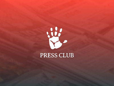 Press Club brand branding club hand handprint identity logo press press club press club pressclub university