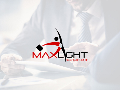 Maxlight Recruitment brand hire hr identity job light logo max maxlight recruitment vacancy