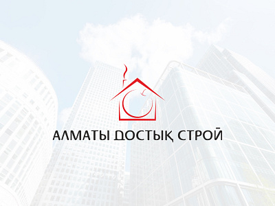 Almaty Dostyk Stroi almaty apple brand company construction dostyk home house identity logo stroi