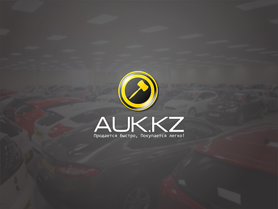 AUK.KZ auction auto brand car sale design identity logo real estate sell website