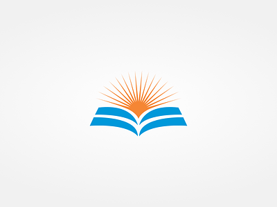 Zhameco Logo 2 book brand design economics education identity logo sun sunrise