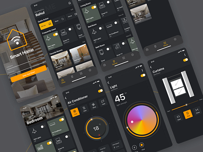 Smart Home App automation clean ui device home automation mobile app remote control smart app smart devices smart home smart home app ui ui design uiux ux design