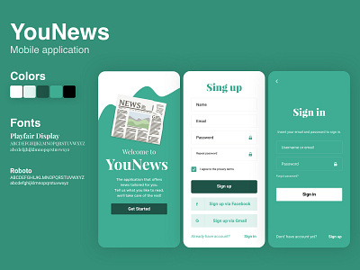 News Mobile App Design