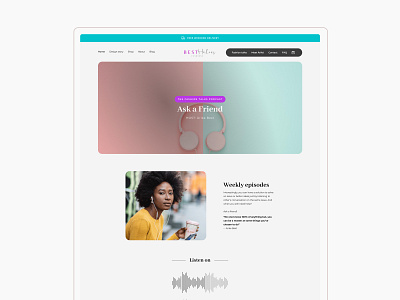 Besthalves - Podcast design fashion music podcast radio ui ux