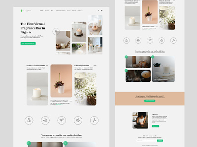 Scented candles landing page