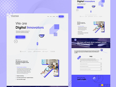 Landing page of a digital services agency app branding design digital marketing graphic design ui ux web design