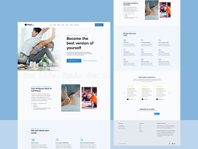 Massage and Physical recovery landing page branding design fashion graphic design gym massage ui ux