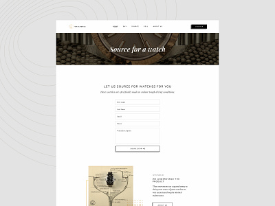 Luxury watch Contact for sourcing Landing page