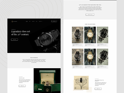 Landing page of luxury wristwatch brand app branding design fashion graphic design landing page luxury ui ux wrist watch