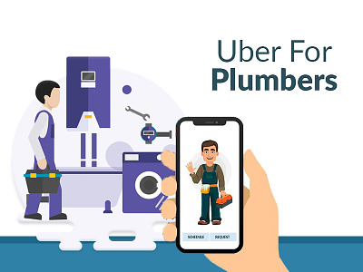 On Demand Plumber App/Website App Solution applications cloneapps handymanservices plumerservices uberapps uberforplumber uberforx ui design websites