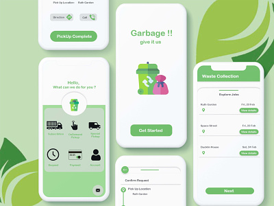 Waste Collection App Concept 2021 androidapp appdesign appdeveloper appmaker mobileapp ondemand onlineapp ui uidesign uxuidesign waste waste carring waste management wasteland