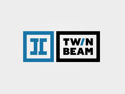 Logotype twin beam branding design logo