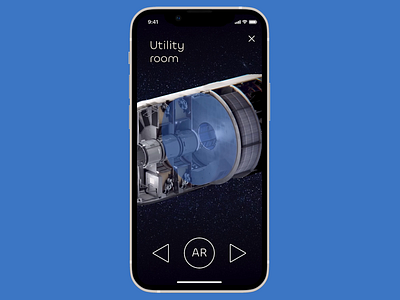 Spaceship 3d animation app blue design figma graphic design mars motion graphics ship space spaceship spacex stars ui