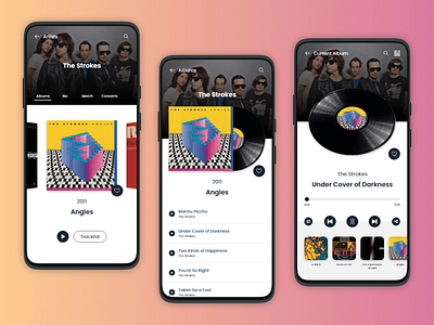 Vinyl Music Player - App UI Concept