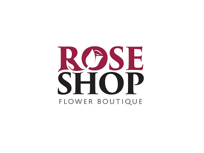 ROSE SHOP branding design graphic design illustration logo negative space logo