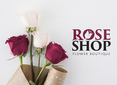 ROSE SHOP | Flower Boutique branding design graphic design illustration logo minimal negative space logo