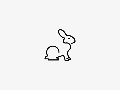 Rabbit Logo Mark branding design graphic design icon illustration logo typography