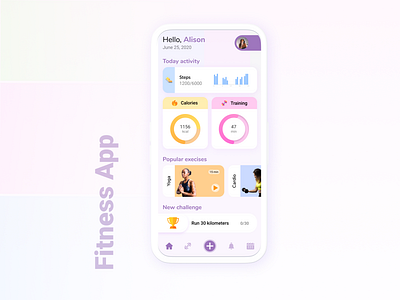 Fitness Application app design colors mobile ui ux