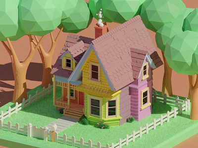 UP House blender carl lowpoly up