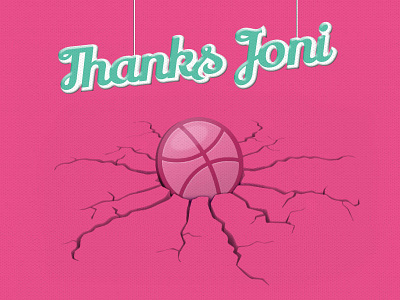 My first dribbble shot! debut dribbble first invitation pink shot thanks