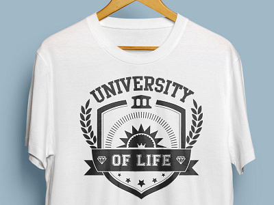 T shirt print apparel badge brand branding logo t shirt university