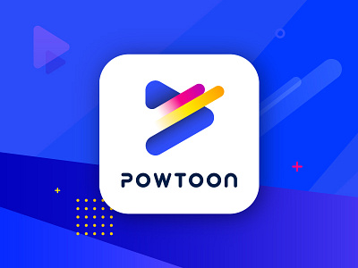 Powtoon new logo brand app brand color logo powtoon swoosh ui ux
