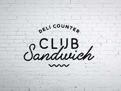 Logo for Deli Counter Club Sandwich branding branding design corporate identity logo logo design naming