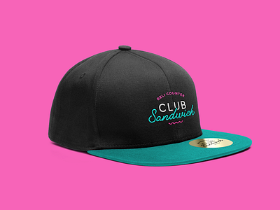 Cap for Club Sandwich belgrav branding design cap design corporate identity logo logo design merchandise design