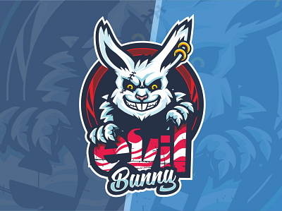 evil bunny bunny cartoon design esport evil illustration logo logo mascot mascot mascot character rabbit vector